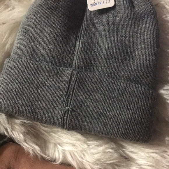 Adidas originals heather grey trefoil beanie cap - Picture 3 of 5